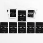 STeen unisex hydrating face mask boxes and packets displayed on white background.