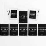 STeen unisex hydrating face mask boxes and packets displayed on white background.