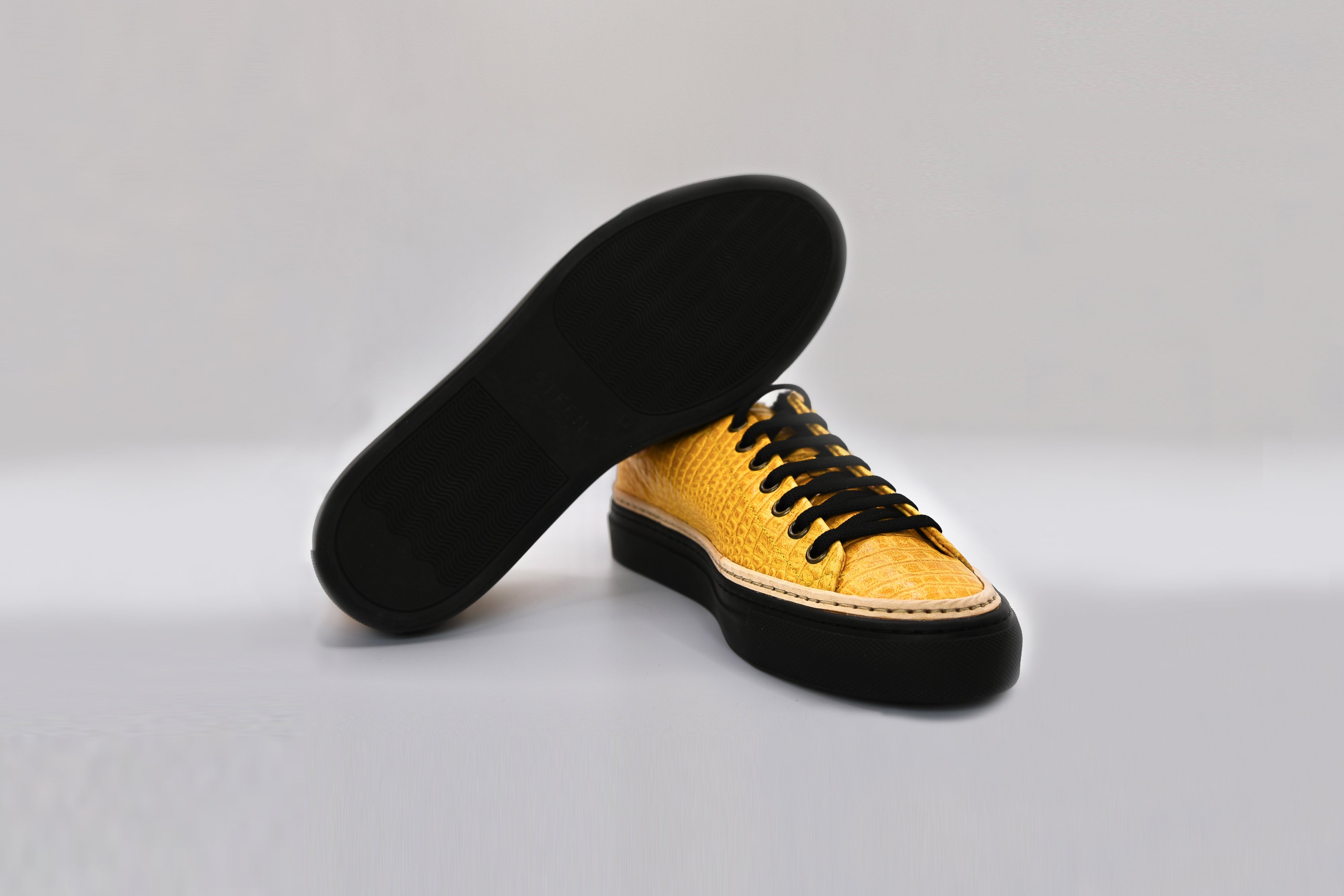 Black and yellow sales sneakers women's