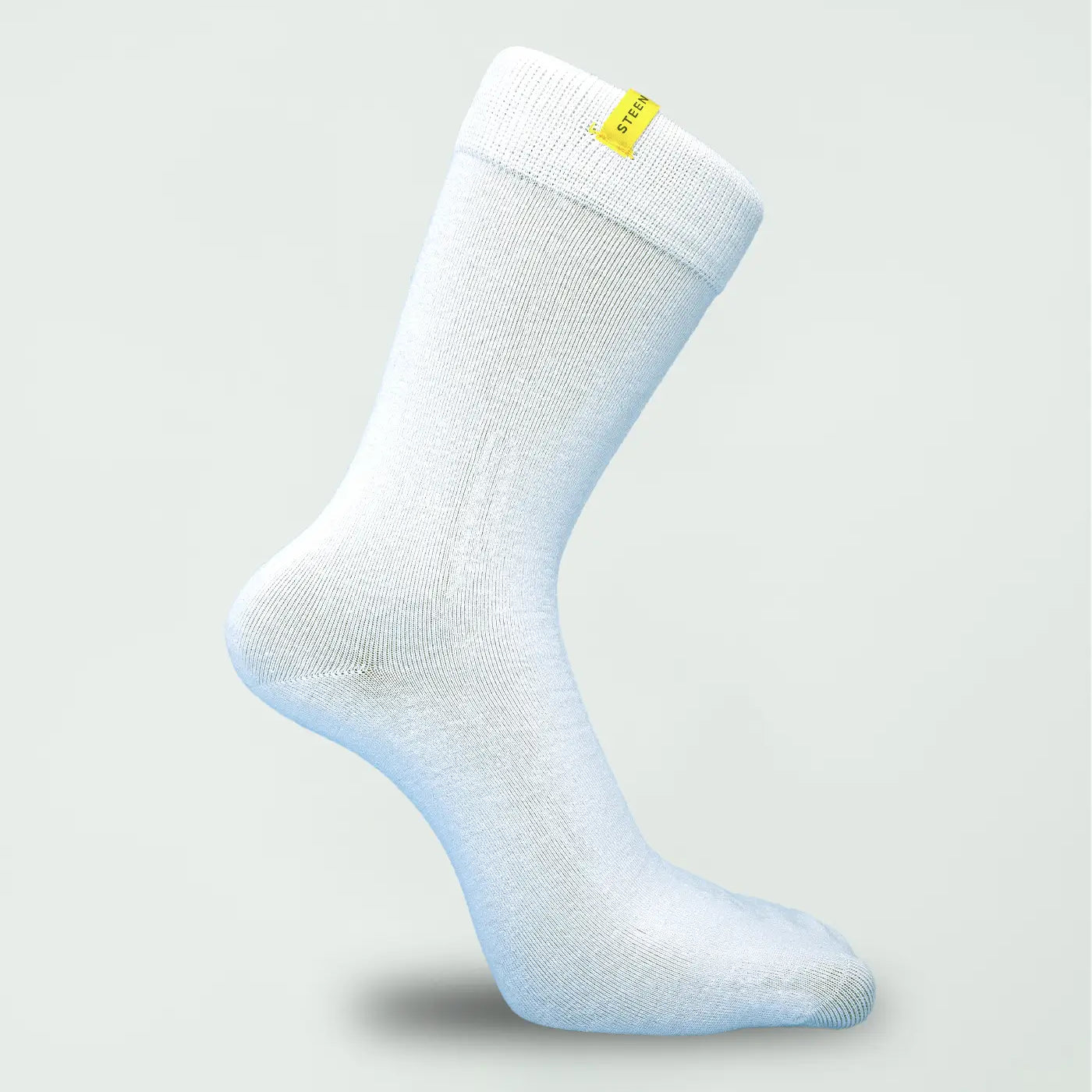 Steen White Bamboo Sock