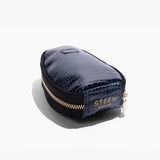 Men’s Crocodile Embossed Leather Foldable Slippers