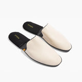 Women’s Crocodile Embossed Leather Foldable Slippers